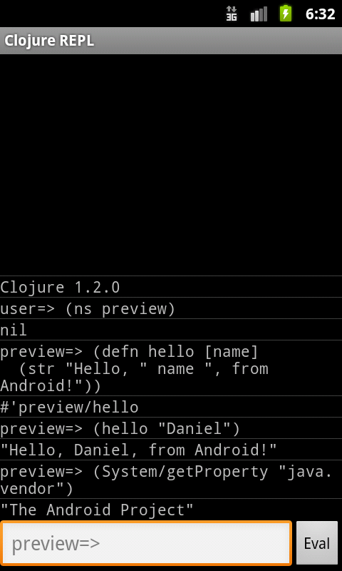 The REPL in action